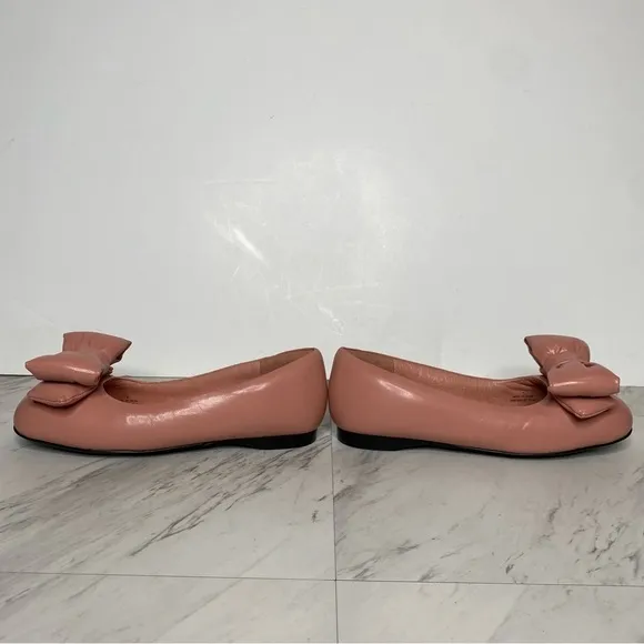 Jeffrey Campbell Bow Out Pink Faux Leather Puffy Ballet Flat 9