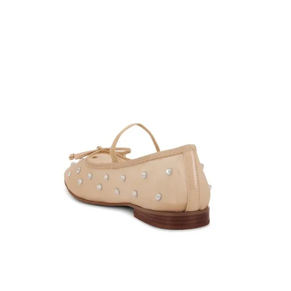 Jeffrey Campbell Releve Mjj Flat in Natural Mesh Clear Combo women size 10