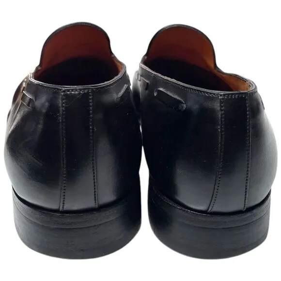 J.M. WESTON Men’s Black Leather Oxford Tassel formal dress Loafers Size 10D