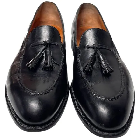 J.M. WESTON Men’s Black Leather Oxford Tassel formal dress Loafers Size 10D