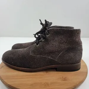 John Varvatos NYC Brown Suede Leather Chukka Combat Boots Mens Shoe Size 9 M