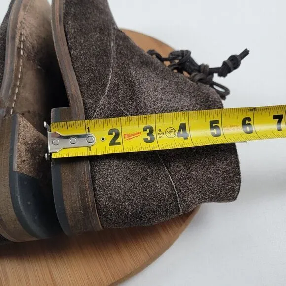 John Varvatos NYC Brown Suede Leather Chukka Combat Boots Mens Shoe Size 9 M