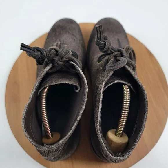 John Varvatos NYC Brown Suede Leather Chukka Combat Boots Mens Shoe Size 9 M