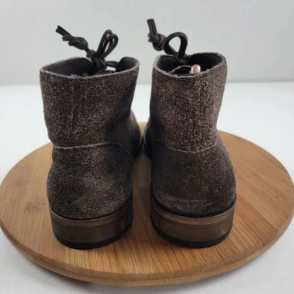 John Varvatos NYC Brown Suede Leather Chukka Combat Boots Mens Shoe Size 9 M