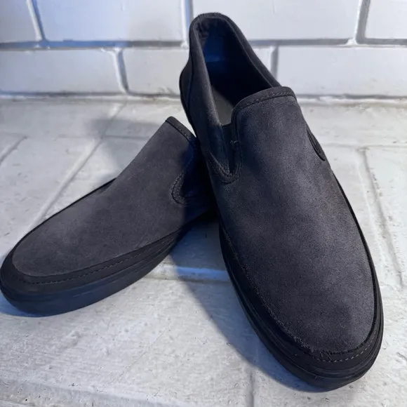 John Varvatos Slip On Loafers Suede Leather Grey Shoes Men’s Size 10