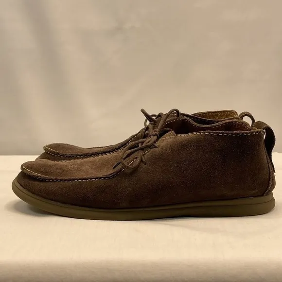 Johnnie-O Men's 9.5M Malibu Chukka Ankle Boots Brown Suede Leather Lace Up Shoes