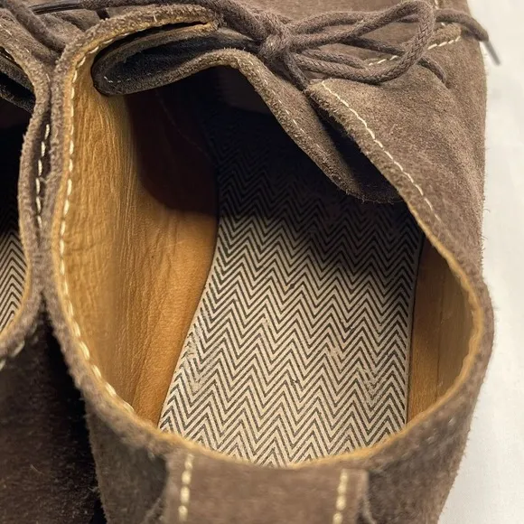 Johnnie-O Men's 9.5M Malibu Chukka Ankle Boots Brown Suede Leather Lace Up Shoes