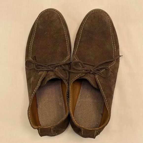 Johnnie-O Men's 9.5M Malibu Chukka Ankle Boots Brown Suede Leather Lace Up Shoes