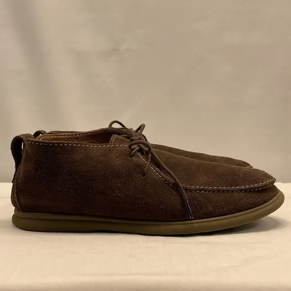 Johnnie-O Men's 9.5M Malibu Chukka Ankle Boots Brown Suede Leather Lace Up Shoes