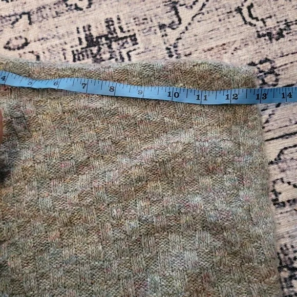 Johnny Was Calme Basket Weave Knit Poncho Sweater Sage Green One Size M L XL‎