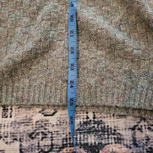 Johnny Was Calme Basket Weave Knit Poncho Sweater Sage Green One Size M L XL‎