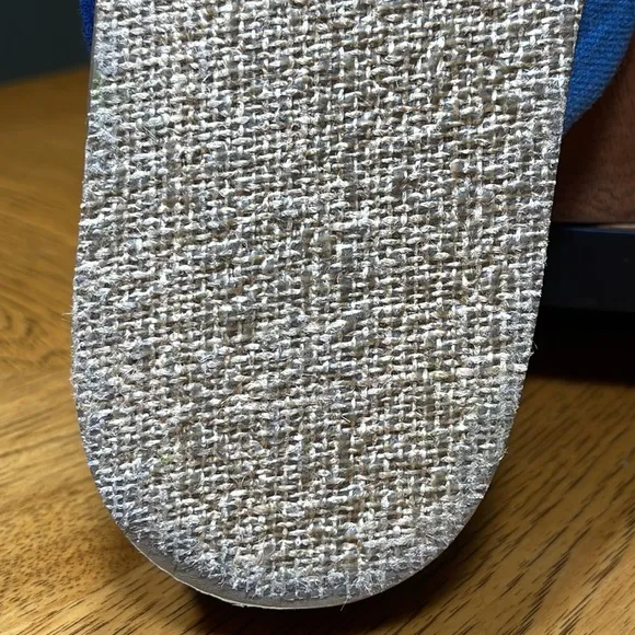 JOHNNY WAS Denim Suede Floral Tapestry Twist Slides