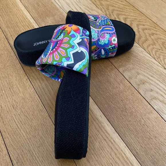 Johnny Was Leather Demarne Wedge sandals.