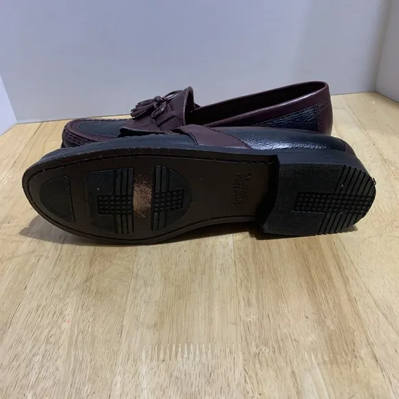 Johnston &amp; Murphy 20-0592 Tassel Kiltie Loafer Shoes Mens US 9.5M Black/Mahogany