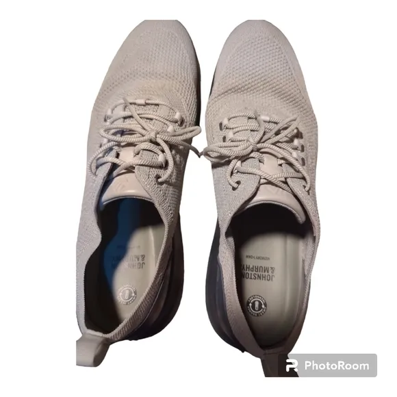 Johnston &amp; Murphy Amherst U-Throat Knit Sneakers gray SZ 13