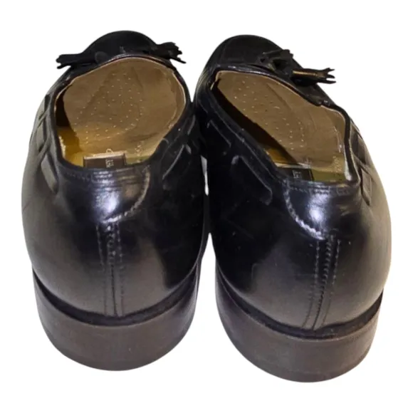Johnston &amp; Murphy Men's Black Leather Hartley Tassel Loafer Size 8.5