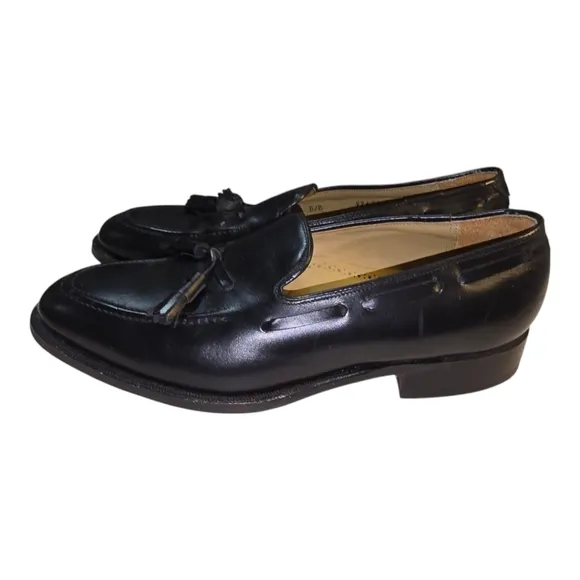 Johnston &amp; Murphy Men's Black Leather Hartley Tassel Loafer Size 8.5