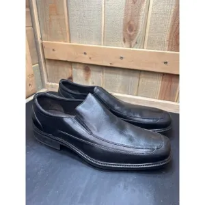 Johnston &amp; Murphy Mens Black Leather Slip-On Loafers Size 13M