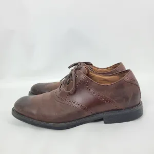 JOHNSTON &amp; MURPHY Sheepskin Waterproof Dual Width Leather Oxford Sz 10.5
