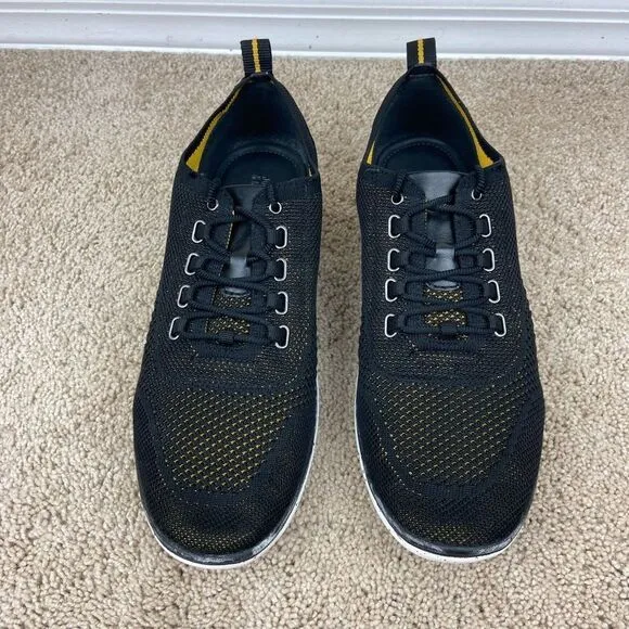 Johnston &amp; Murphy Redding Knit Lace-Up Sneakers - Black/Yellow