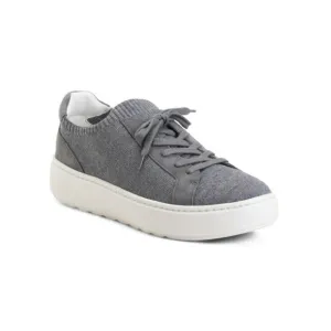 JOHNSTON AND MURPHY Dark Grey Suede Cammie Knit Lace Up Sneakers