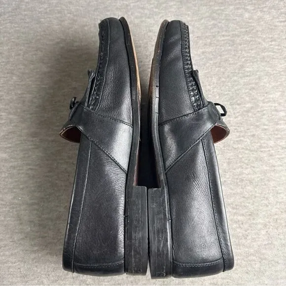 JOHNSTON MURPHY Aragon II Men's 13M Black Leather Kiltie Tassel Loafers 20-0593