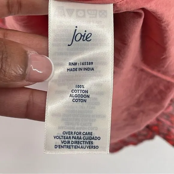 Joie Women’s Tea Rose Leopard Print Sleeveless Cotton Tiered Maxi Dress Large