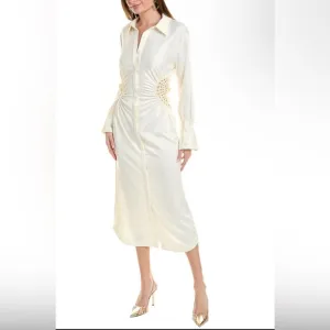 Jonathan Simkhai Rhoda Fossil Crochet Dress. Size 6 , style 233-1056,