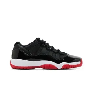 Jordan 11 Retro Low Lifestyle Sneakers Bred Grade School Black FV5121