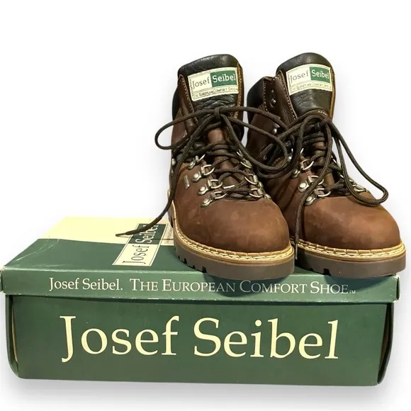 Josef Seibel Adventure Hiking Boots Brown Sympa Tex Waterproof Sz 41/US 8