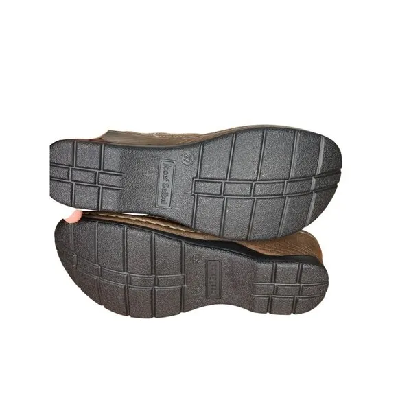 Josef Seibel Catalonia 80 Brandy Leather Mule Slide Sandals Size 6/37 comfort
