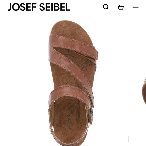 Joseph Seibel Brown Leather Sandals 10 adjustable straps cork footbed comfort 56