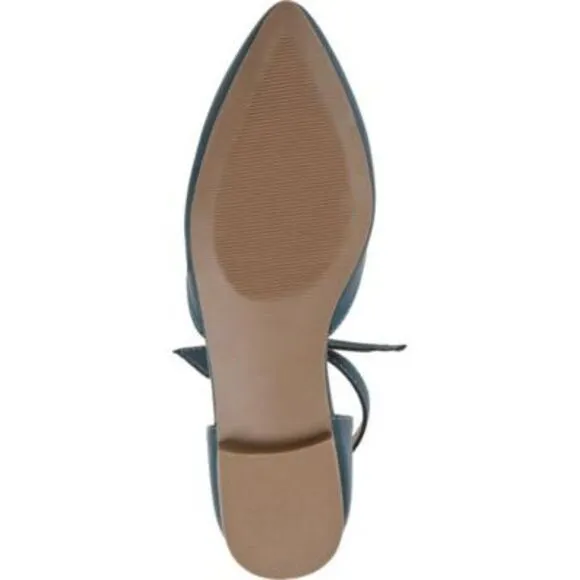 JOURNEE COLLECTION Womens Teal Padded D Orsay Vielow Almond Toe Flats Shoes 10 W