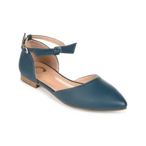 JOURNEE COLLECTION Womens Teal Padded D Orsay Vielow Almond Toe Flats Shoes 10 W