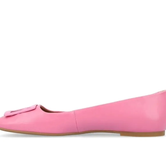 JOURNEE COLLECTION Zimia Square Toe Ornamented Ballet Flats, slip on shoes