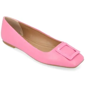 JOURNEE COLLECTION Zimia Square Toe Ornamented Ballet Flats, slip on shoes