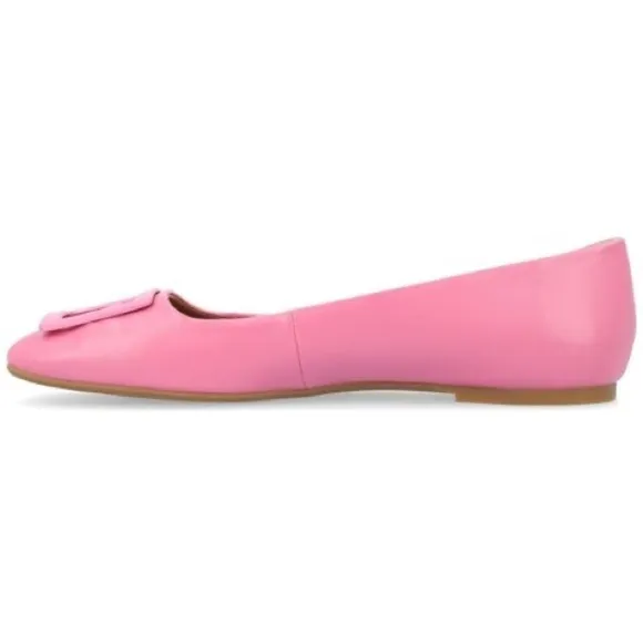 JOURNEE COLLECTION Zimia Square Toe Ornamented Ballet Flats, slip on shoes