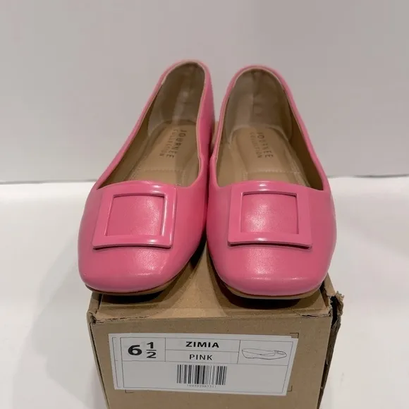 JOURNEE COLLECTION Zimia Square Toe Ornamented Ballet Flats, slip on shoes