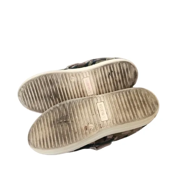 J/SLIDES NYC Harry Camo Suede Platform Slip On Sneakers 7