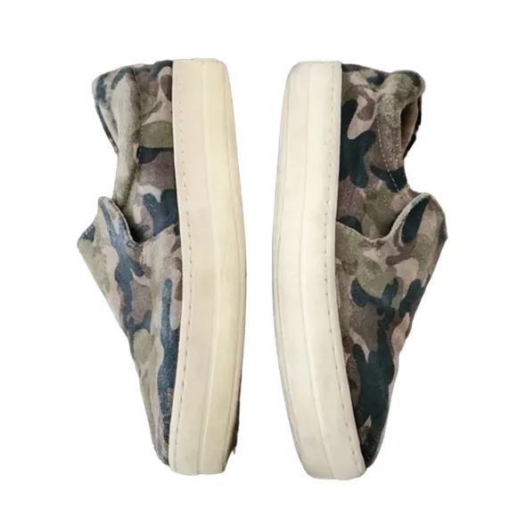 J/SLIDES NYC Harry Camo Suede Platform Slip On Sneakers 7