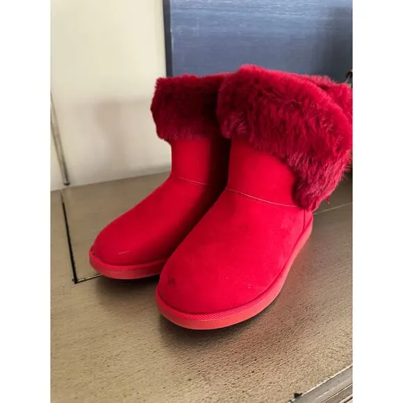 Juicy Couture Women's Slip On Winter Snow Boots Fur Lining Booties 8