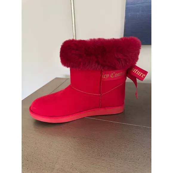 Juicy Couture Women's Slip On Winter Snow Boots Fur Lining Booties 8