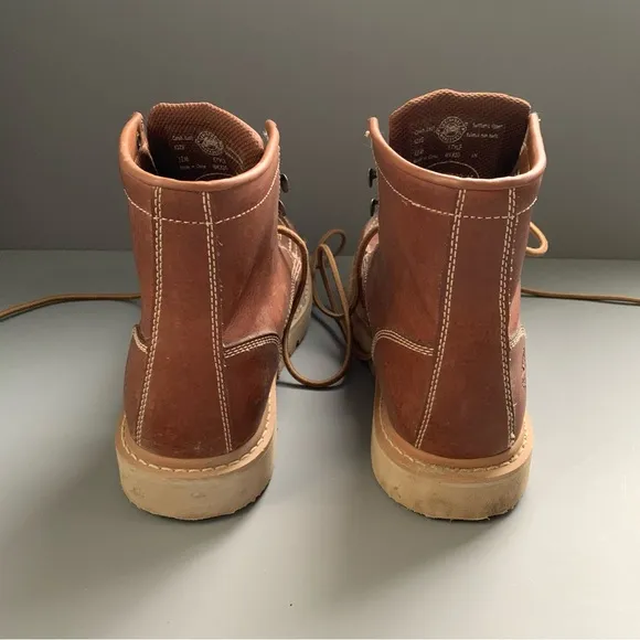 Justin Boots Jacknife WK320 EH 6” Lace Up Chukka Brown Moc Toe Work Boot 12 Rare