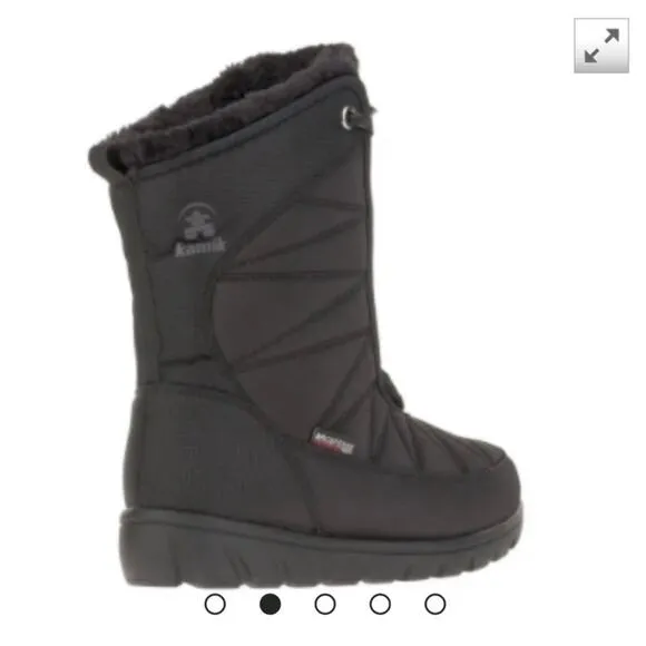 KAMIK &quot;HANNAH&quot; MID BLACK VEGAN LIGHTWEIGHT WATERPROOF WINTER BOOTS. NWT&amp;B🆕