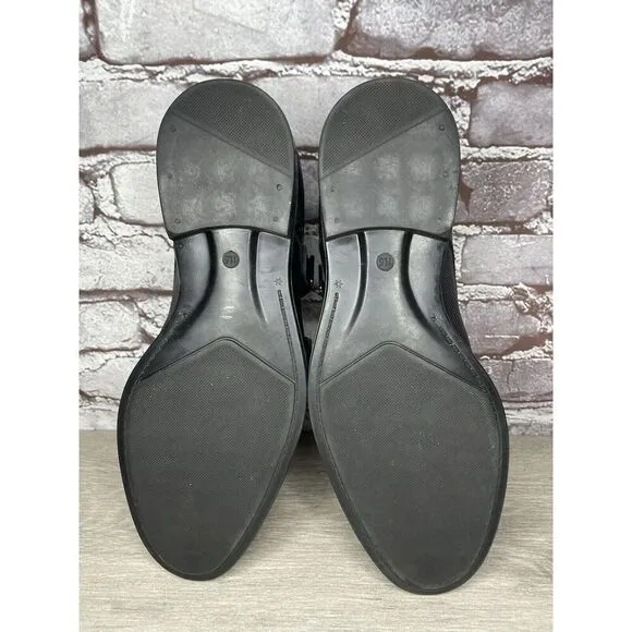 KARL LAGERFELD Black Leather Double Monk Strap Loafers Shoes Men 11.5M US/44.5EU