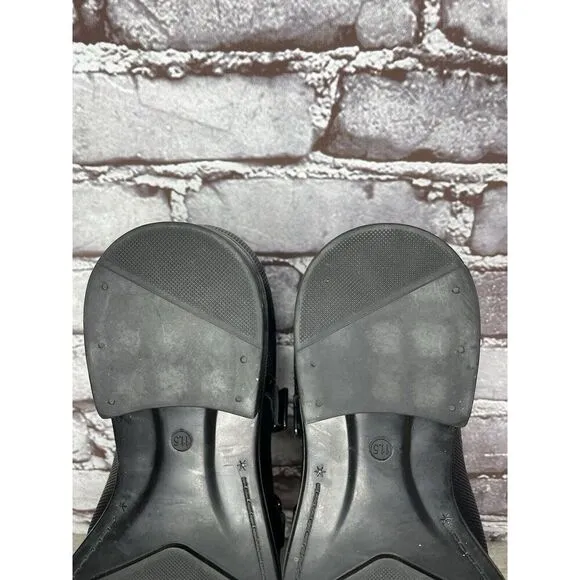 KARL LAGERFELD Black Leather Double Monk Strap Loafers Shoes Men 11.5M US/44.5EU