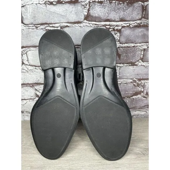 KARL LAGERFELD Black Leather Double Monk Strap Loafers Shoes Men 11.5M US/44.5EU