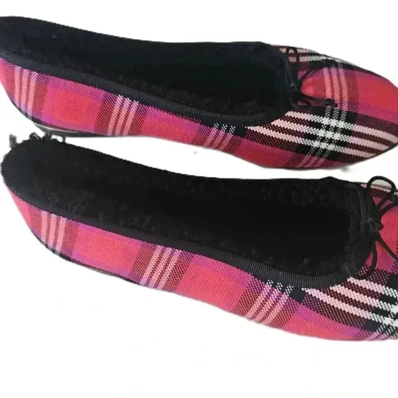 Kate Spade Canvas Plain Print Ballet Flats 8 NWOT