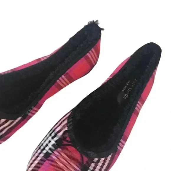 Kate Spade Canvas Plain Print Ballet Flats 8 NWOT