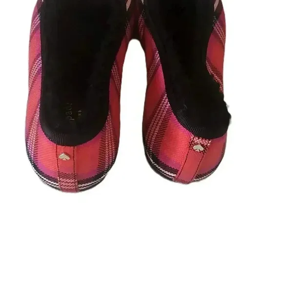 Kate Spade Canvas Plain Print Ballet Flats 8 NWOT